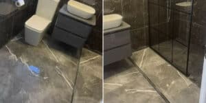 Bathroom Tiles for Small Spaces - Megalith Grey Marble Effect Porcelain Tiles