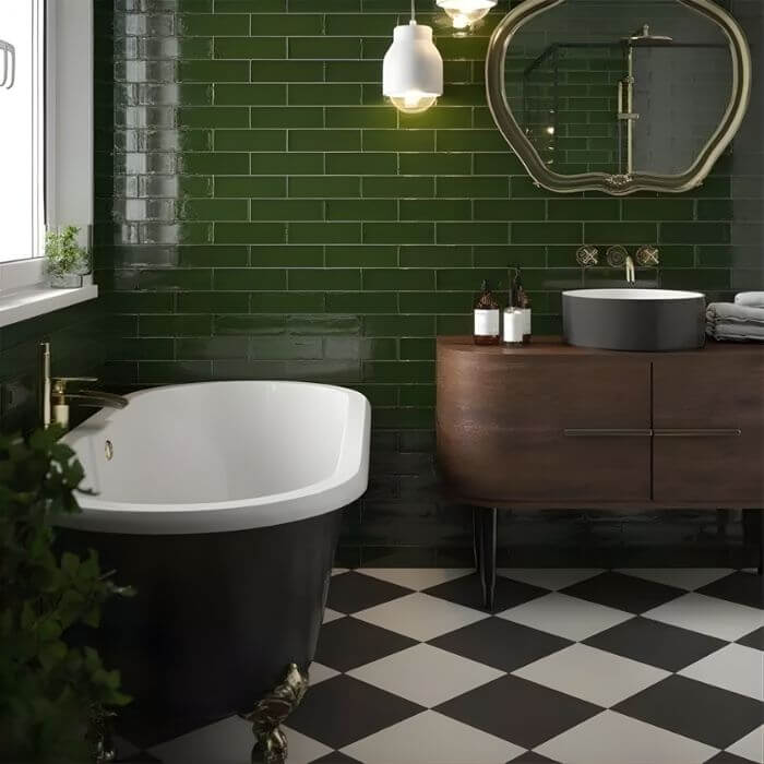 Green Bathroom Tiles